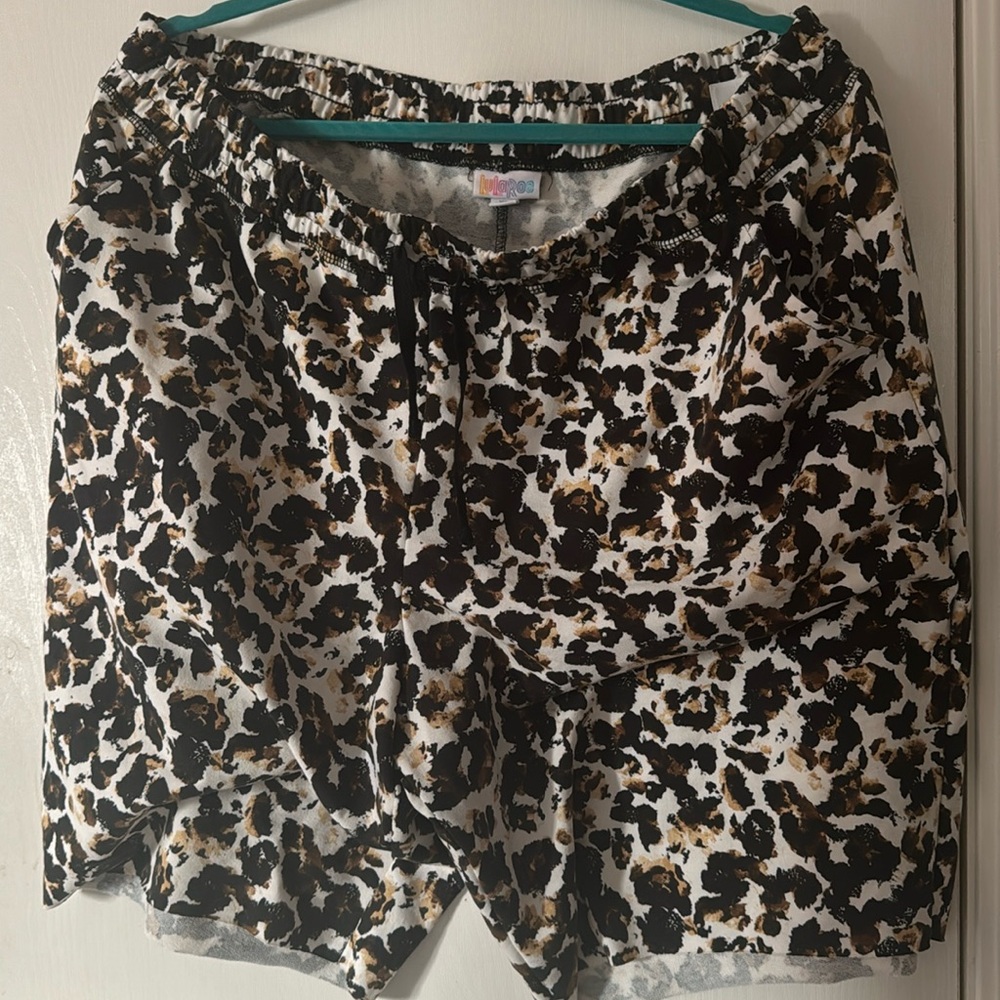 LuLaRoe Leopard Print French Terry Shorts